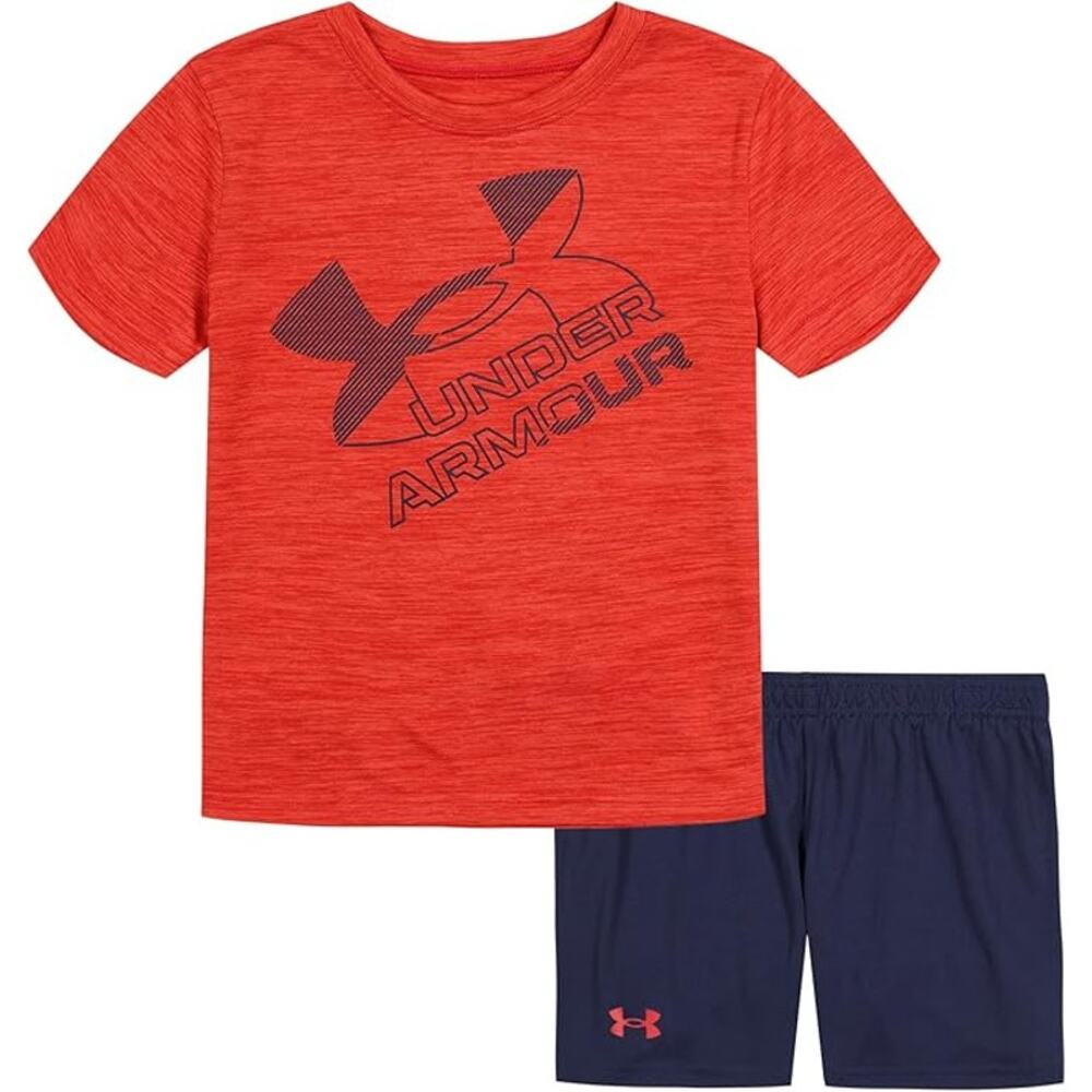 NWT Under Armour Boys UA Linear Big Logo Set sz 6